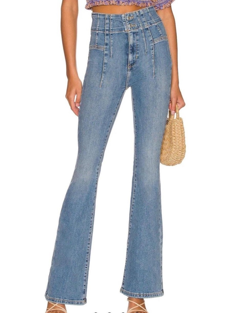 FREE PEOPLE WE THE FREE Jayde Flare Jeans High Waist size 26